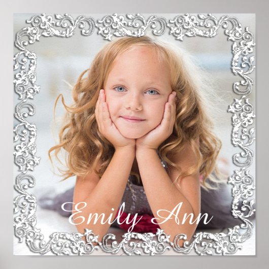 スクリプト付き美しい大型フォトポスタ縁どー ポスター (正面)