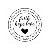 スクリプト信仰ホープ愛ラウンド名&差出人住所 ラバースタンプ (インプリント)