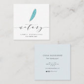 スクリプト公モダン証貸付署名代理店 スクエア名刺 (正面/裏面)