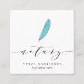 スクリプト公モダン証貸付署名代理店 スクエア名刺 (正面)