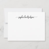 スクリプト内の名モダン前 |白黒 ノートカード (正面)