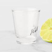 スクリプト内の名前エレガントフォント ショットグラス (左)