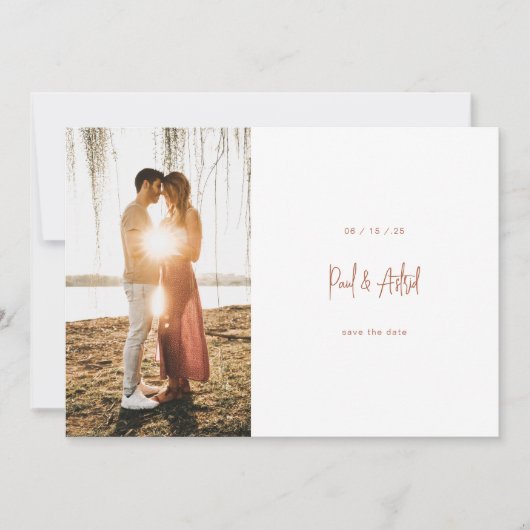 スクリプト内の名前日付カードを保存する 招待状 (正面)