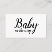 スクリプト内の白黒ギフト登録カーモダンド エンクロージャーカード (裏面)