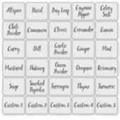 スクリプト内のSpiceラベルの編カスタム集可能 シール (正面)