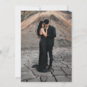 スクリプト写真の後ずっと楽しくミニマル結婚リスト 招待状 (裏面)