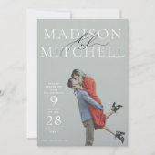 スクリプト写真エレガント婚約パーティ招待状 招待状 (正面)