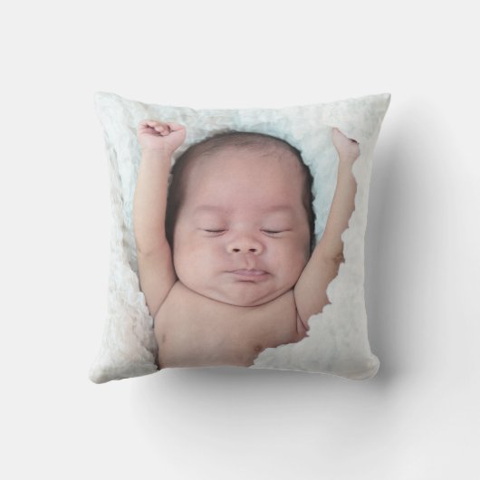 スクリプト写真ベビー誕生統計の発表 クッション (裏面)