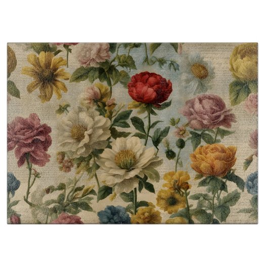 スクリプト切断ボード上のシードカタログ花 カッティングボード (正面)