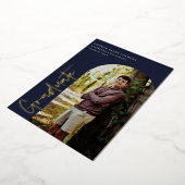 スクリプト化されたアーチフォト卒業フォイル招待状 箔招待状 (回転した状態)