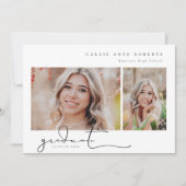 スクリプト化されたスナップショットの卒業写真の発表 案内状 (正面)