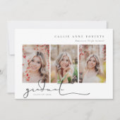 スクリプト化されたスナップショットの卒業写真の発表 案内状 (正面)