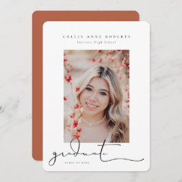 スクリプト化されたスナップショットの卒業写真の発表 案内状