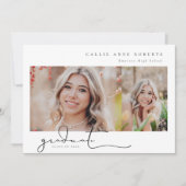 スクリプト化されたスナップショットの卒業写真の発表 案内状 (正面)