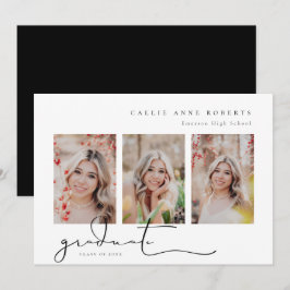 スクリプト化されたスナップショットの卒業写真の発表 案内状