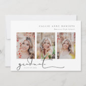 スクリプト化されたスナップショットの卒業写真の発表 案内状 (正面)