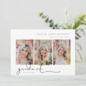 スクリプト化されたスナップショットの卒業写真招待状 招待状 (スタンド正面)