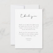 スクリプト化されたスナップショットの卒業写真 サンキューカード (裏面)