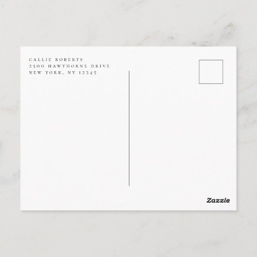 スクリプト化されたスナップショット写真の卒業発表 ポストカード (裏面)