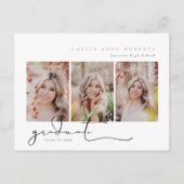 スクリプト化されたスナップショット写真の卒業発表 ポストカード (正面)