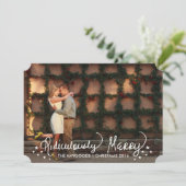 スクリプト化されたメリー馬鹿げた休日の写真カード シーズンカード (スタンド正面)