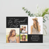 スクリプト化された年の編集可能カラー目盛招待状 案内状 (スタンド正面)