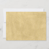 スクリプト化された金ゴールド写真の卒業 案内状 (裏面)