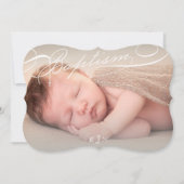 スクリプト化バプテスマ・ロザリオ・クロス・モノグラム宗教 招待状 (正面)