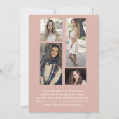 スクリプト卒業生カード5枚の写真 招待状 (裏面)