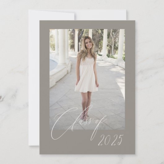 スクリプト卒業生カード5枚の写真 招待状 (正面)