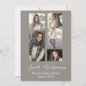 スクリプト卒業生カード5枚の写真 招待状 (裏面)