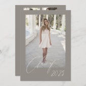 スクリプト卒業生カード5枚の写真 招待状 (正面/裏面)