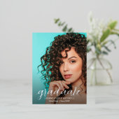 スクリプト卒業発表箔はがき 箔招待状ポストカード (立ち正面)