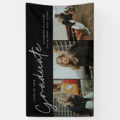 スクリプト卒業祝いパーティー3枚写真バナー 横断幕 (縦)