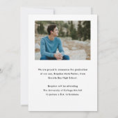 スクリプト卒業第2類写真卒業 案内状 (裏面)