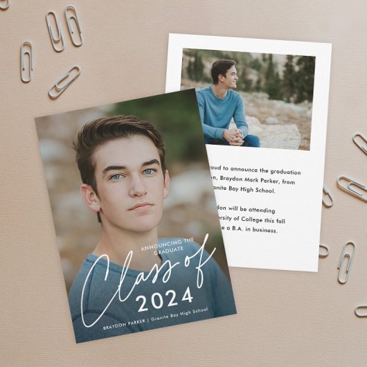 スクリプト卒業第2類写真卒業 案内状