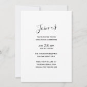 スクリプト卒業 現代 フル フォト 卒業パーティー 招待状 (裏面)