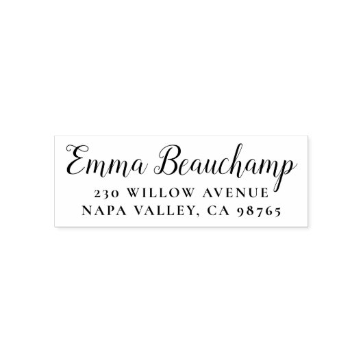 スクリプト名とアドレス セルフインキングスタンプ (デザイン)