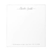 スクリプト名のミニマルパーソナライズされたムひな形 ノートパッド (正面)