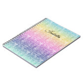 スクリプト名またはテキスト付きパステルレインボー ノートブック (左側)