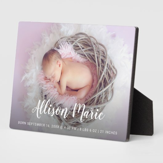 スクリプト名エレガント写真ベビーシンプル フォトプラーク (側面)
