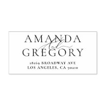 スクリプト名エレガント自墨付きゴム印