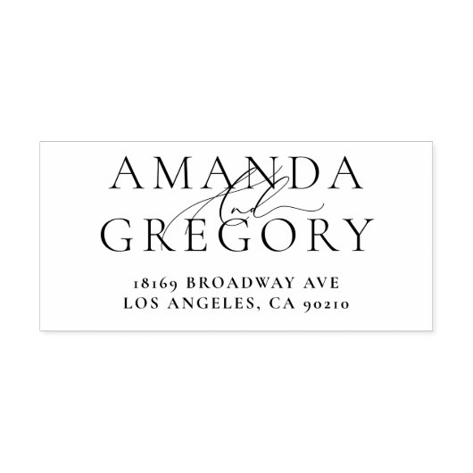 スクリプト名エレガント自墨付きゴム印 セルフインキングスタンプ (デザイン)