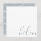 スクリプト名グレパーソナライズされたー ノートカード (正面/裏面)