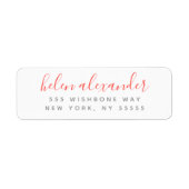 スクリプト名コーパーソナライズされたラル差出人住所 ラベル (正面)