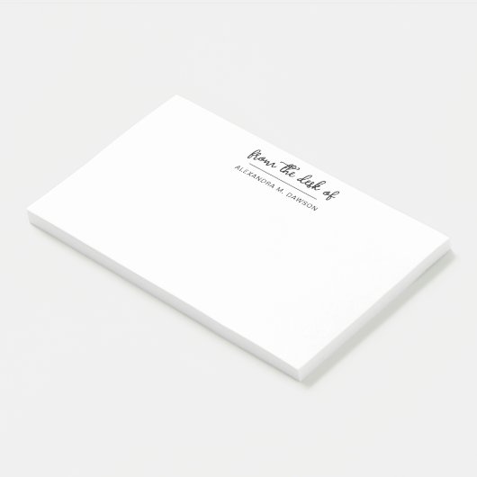 スクリプト名シンプルのデスクパーソナライズされたから ポストイット (アングル)