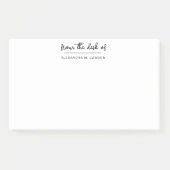 スクリプト名シンプルのデスクパーソナライズされたから ポストイット (正面)