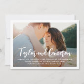 スクリプト名シンプルのフォト結婚式招待状 招待状 (正面)