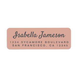 スクリプト名スタイリッシュダスティピンク差出人住所 ラベル