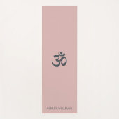 スクリプト名スタイリッシュOmシンボルシルバーピンク ヨガマット (正面)
